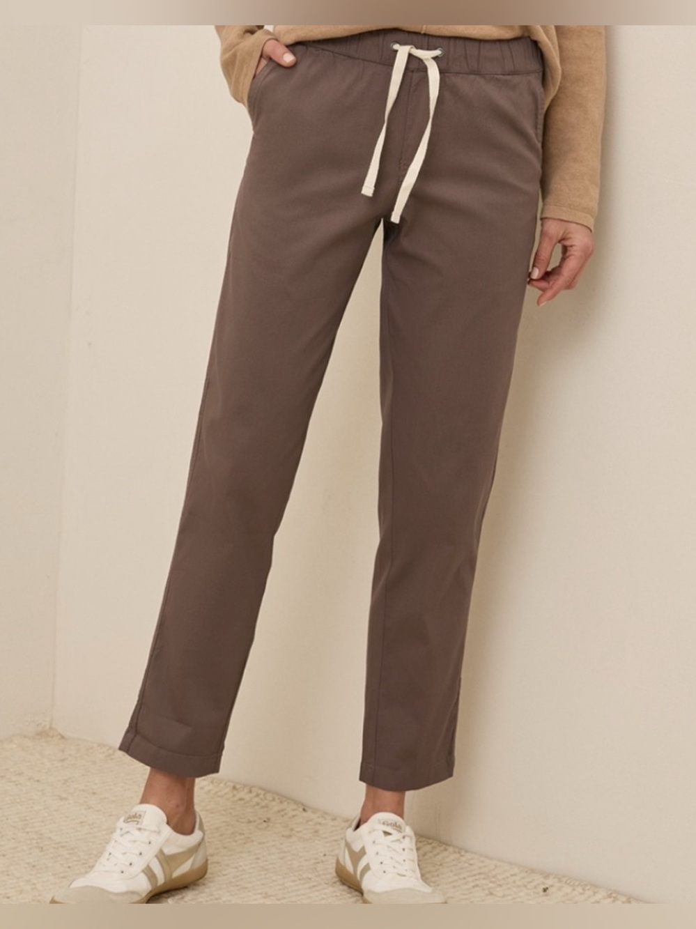 Pact Organic Cotton Women's Daily Pants Size Medium Brown Comfy Stretch Casual